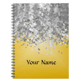 Carnet Parties scintillantes intelligentes de jaune et de