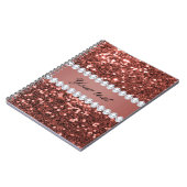 Carnet Parties scintillantes roses et diamants de Faux (Côté gauche)