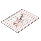 Carnet Partition de Violon Rose (Côté gauche)