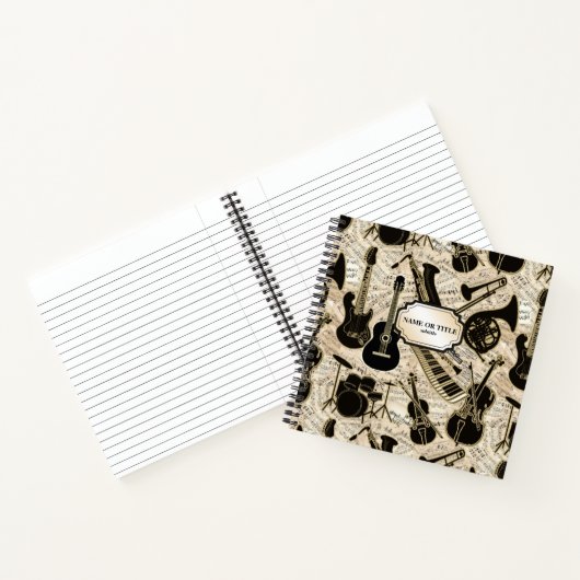 Carnet Partition et instruments Black/Gold ID481 (Intérieur)