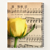 Carnet Partition Rose jaune (Dos)
