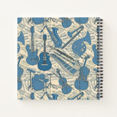 Carnet Partitions et instruments Bleu/Ivoire ID481 (Dos)