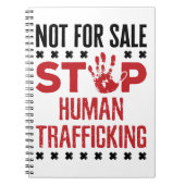 Carnet Pas à vendre Stop Human Trafic (Devant)