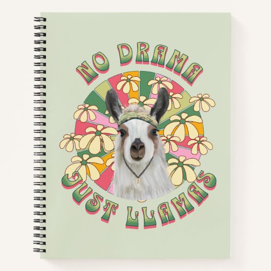 Carnet Pas de drame juste Llamas - mignonne Boho Llama (Devant)