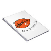 Carnet Pas de Regrets Red Lips Anti-Valentine (Côté Droit)