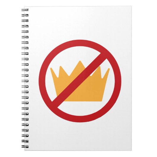 Carnet PAS DE ROIS ! Anti-Trump White (Devant)