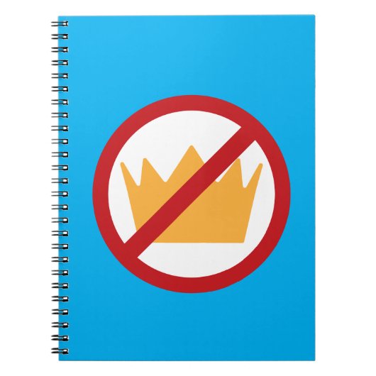 Carnet PAS DE ROIS ! Bleu anti-Trump (Devant)