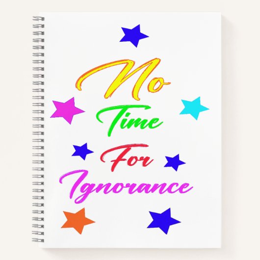 Carnet Pas le temps de l'ignorance (Devant)