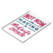 Carnet Pas maintenant j'ai une crise de sage-femme drôle (Côté gauche)