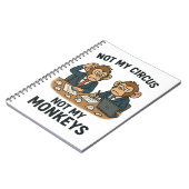 Carnet Pas mon cirque, pas mes singes – Caricature drôle  (Côté gauche)