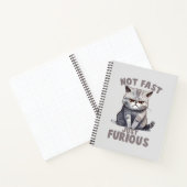 Carnet Pas rapide, juste furieux - Humour de chat gris (Intérieur)