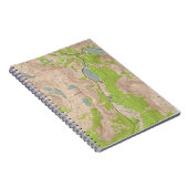 Carnet Passage de Tioga, carte topographique de la (Côté Droit)