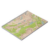 Carnet Passage de Tioga, carte topographique de la (Côté gauche)