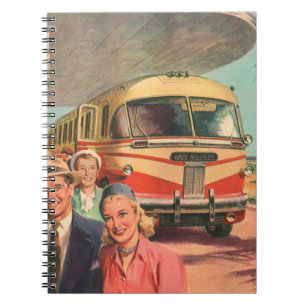 Carnet Passagers vintage en vacances à la gare routière