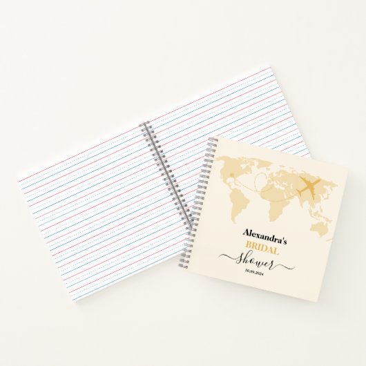 Carnet Passeport de destination de mariage noir et or mod (Intérieur)