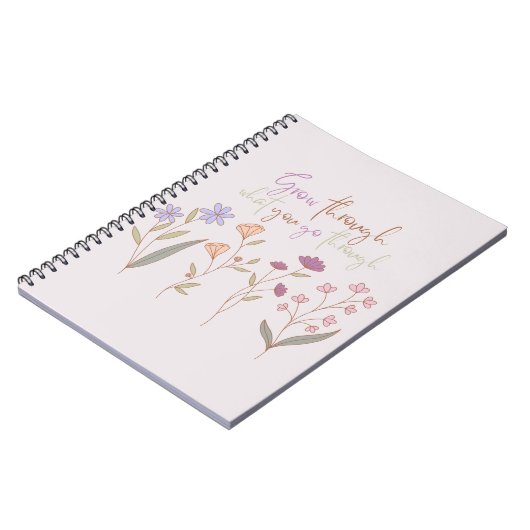 Carnet Passez en revue ce que vous traversez | Floraux un (Côté gauche)