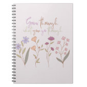 Carnet Passez en revue ce que vous traversez | Floraux un (Devant)