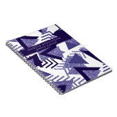 Carnet Passion violette cool | Monogramme des formes Abst (Côté Droit)