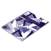 Carnet Passion violette cool | Monogramme des formes Abst (Côté gauche)