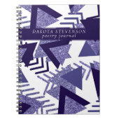 Carnet Passion violette cool | Monogramme des formes Abst (Devant)