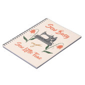 Carnet Passionné de couture - Coud beaucoup, peu de temps (Côté gauche)