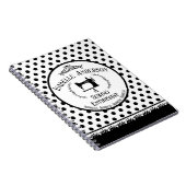 Carnet Passionné de couture Noir Blanc (Côté Droit)