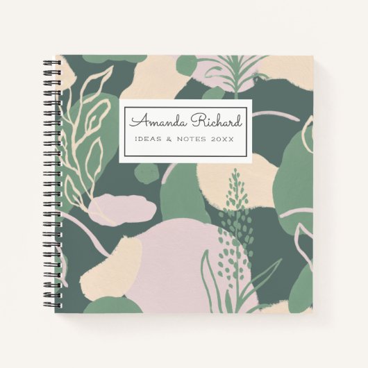 Carnet Pastel abstrait géométrique (Devant)