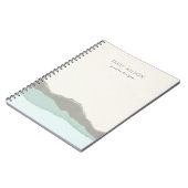 Carnet Pastel Aqua Grey Kraft Mountain Wave Tordu Edge (Côté gauche)