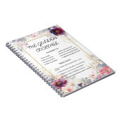 Carnet Pastel Aquarelle Florale Conception des Frontières (Côté Droit)