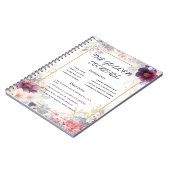 Carnet Pastel Aquarelle Florale Conception des Frontières (Côté gauche)
