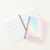 Carnet Pastel arc-en-ciel tendance moderne minime photo (Intérieur)