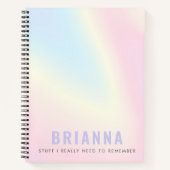 Carnet Pastel arc-en-ciel tendance moderne minime photo (Devant)