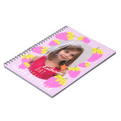 Carnet Pastel aux fraises Photo rose (Côté gauche)
