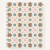 Carnet Pastel Babylonien inspiré motif floral (Devant)