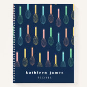 Carnet Pastel Balloon Whisks Marine Blue Recette (Devant)