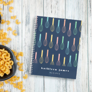 Carnet Pastel Balloon Whisks Marine Blue Recette