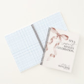 Carnet Pastel Beige Bow Sweet 16 Lettres à Anniversaire f (Intérieur)