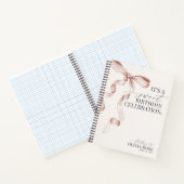 Carnet Pastel Beige Coquette Bow Lettres à fille d'annive (Intérieur)