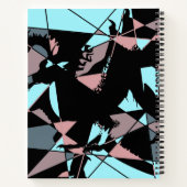 Carnet Pastel Bleu Noir Rose Gris abstrait (Dos)