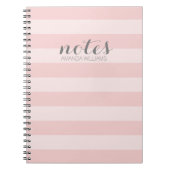 Carnet Pastel Blush Pink et Grey Notes pour Femmes (Devant)