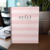 Carnet Pastel Blush Pink et Grey Notes pour Femmes