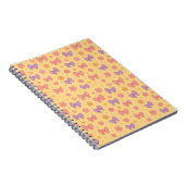 Carnet Pastel Bows & Flowers Pattern – Cute Yellow Girly (Côté Droit)