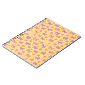 Carnet Pastel Bows & Flowers Pattern – Cute Yellow Girly (Côté gauche)
