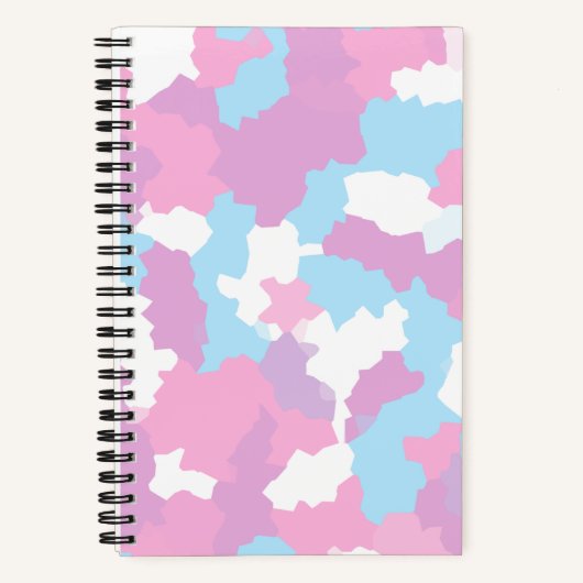 Carnet Pastel Camouflage Motif d'art Abstrait (Recto)