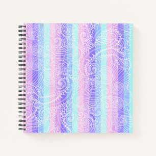 Carnet Pastel Candy Motif d'Imaginaire doux rayé