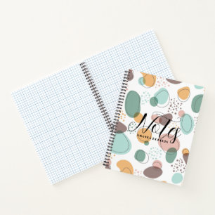 Carnet Pastel Colors Formes bio Motif sans couture