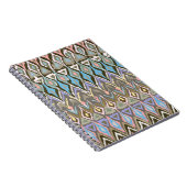 Carnet Pastel d'impression ethnique Ikat peint en arc-en- (Côté Droit)
