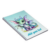 Carnet Pastel Dragon - Aqua Blue (Côté Droit)