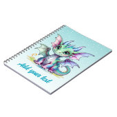Carnet Pastel Dragon - Aqua Blue (Côté gauche)