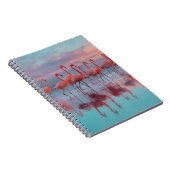 Carnet Pastel Flamants roses Sunset Eau Réflexion (Côté Droit)